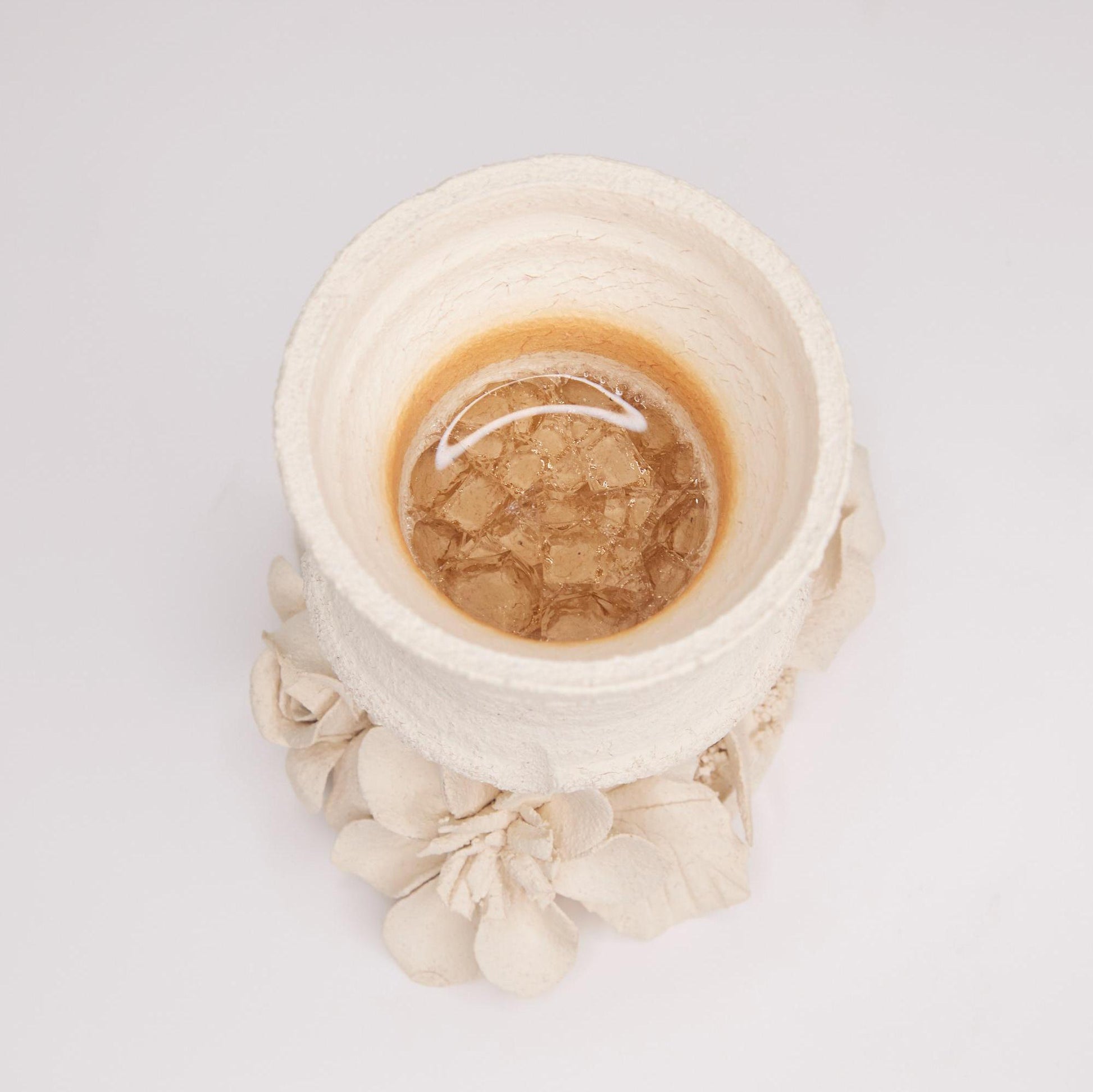 The Gardenia's Whisper candle holder handmade craft